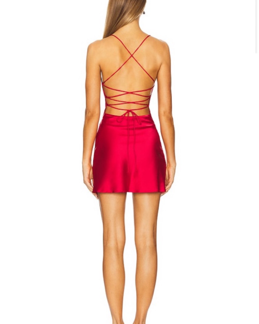 more to come red mini dress MORE TO COME Myla Mini Dress in Red by More To Come