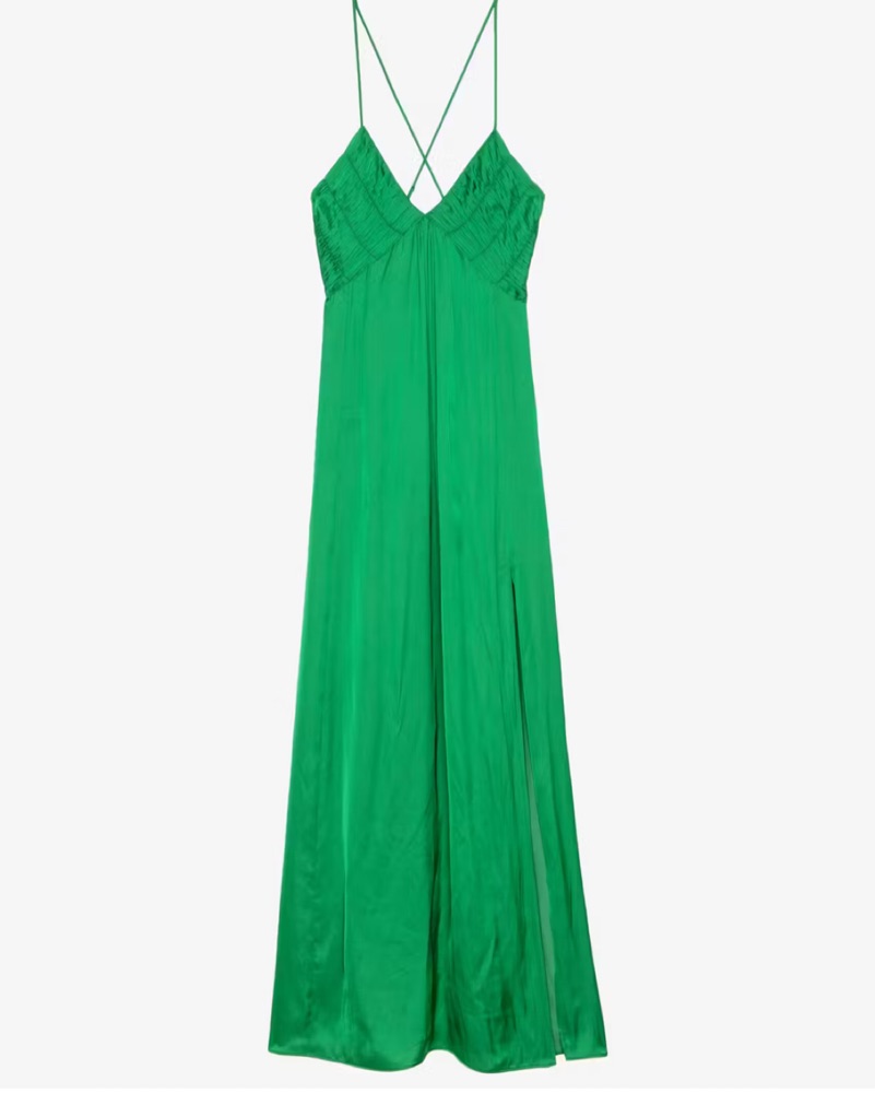 Green Satin Zadig & Voltaire Dress by Zadig & Voltaire - Pickle