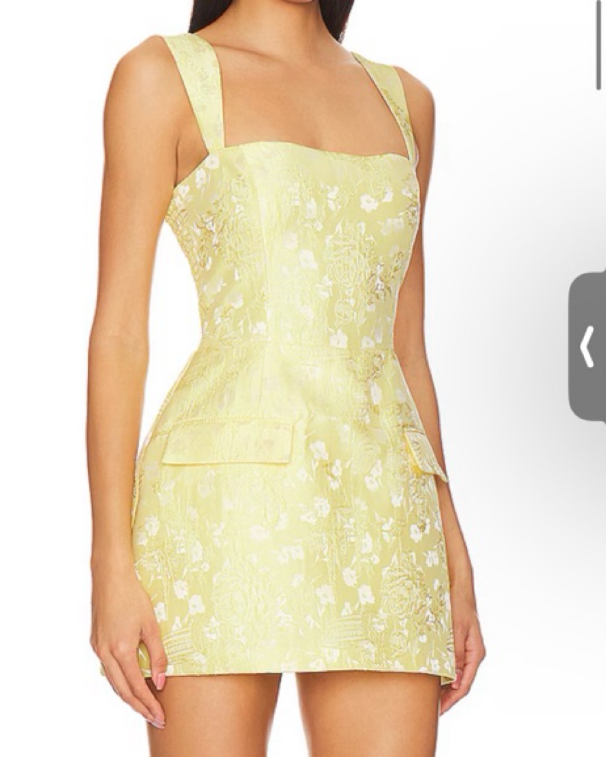 amanda uprichard yellow mini dress Amanda Uprichard Silk Mini Dress - Yellow Dresses, Clothing - WAMUP24044