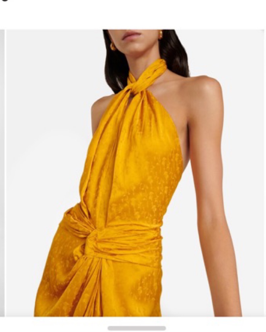 Johanna Ortiz Mustard Halter Maxi Dress by Johanna Ortiz - Pickle