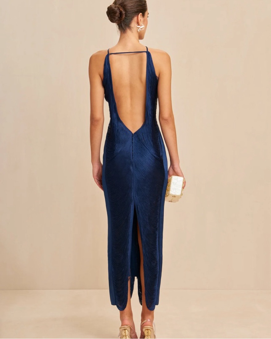 cult gaia dress blue Villa Azzurra Tiered Maxi Dress main image 0