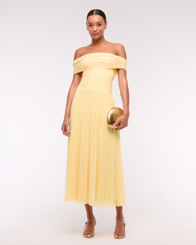 butter yellow drop waist maxi dress Nellie Drop Waist Maxi Dress in Yellow main image 0