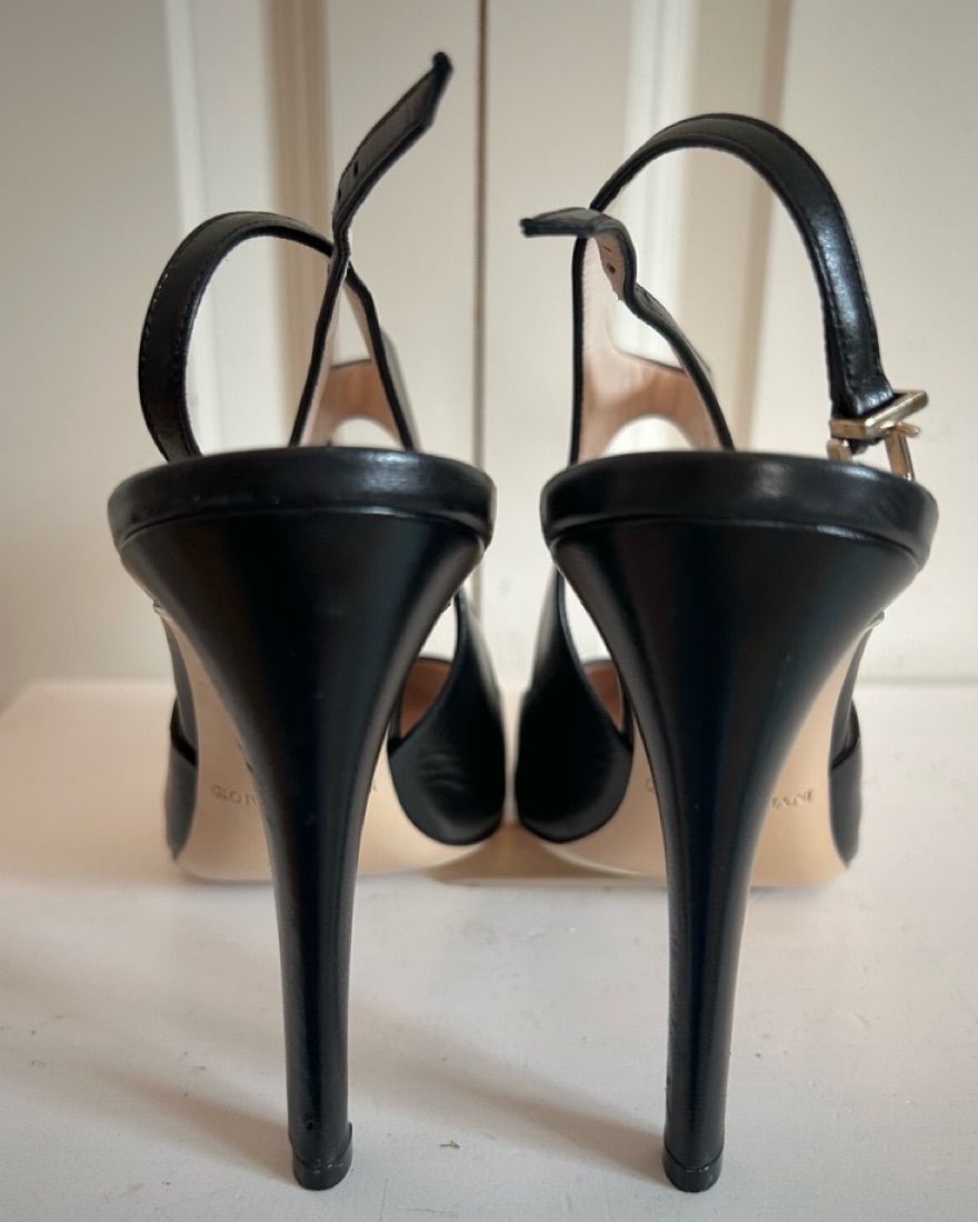 Giorgio Armani Leather Slingback Pump by Giorgio Armani - Pickle