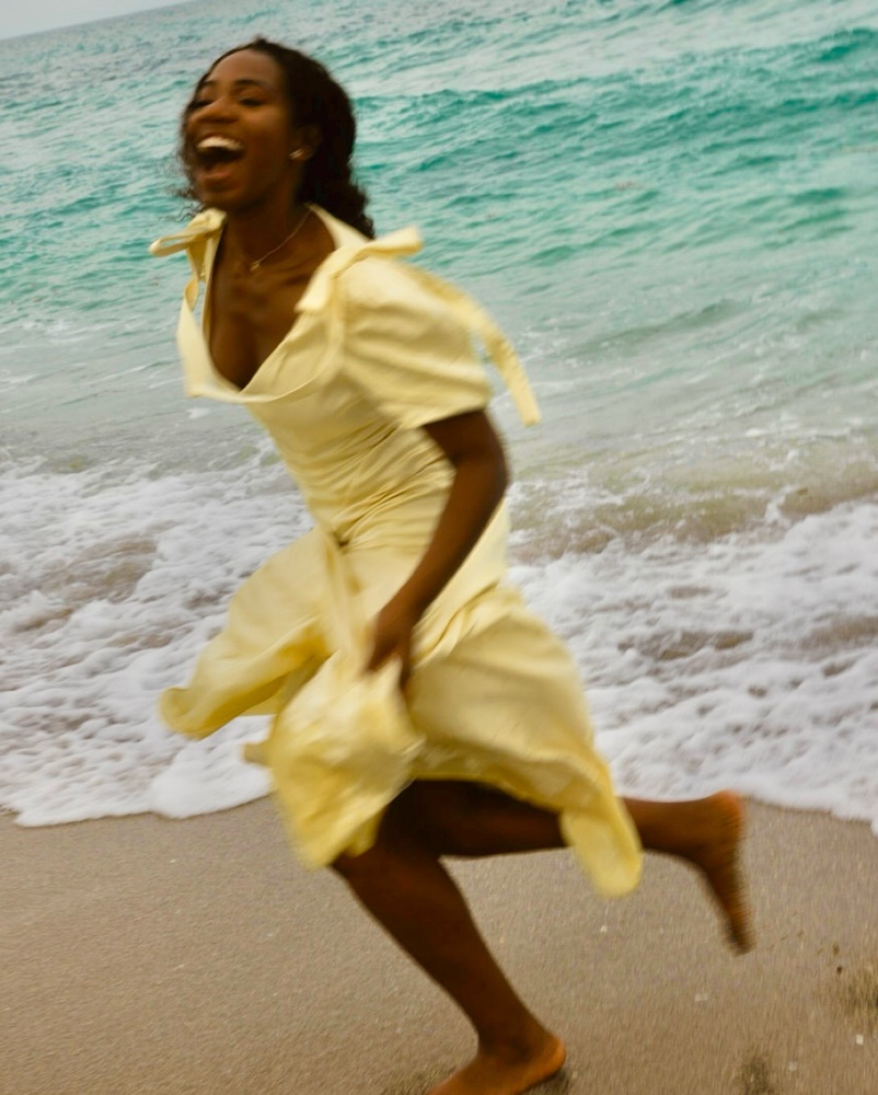mare mare bree puff-sleeve v-neck satin slip midi dress Mare Mare Bree Puff-Sleeve V-Neck Satin by Anthropologie