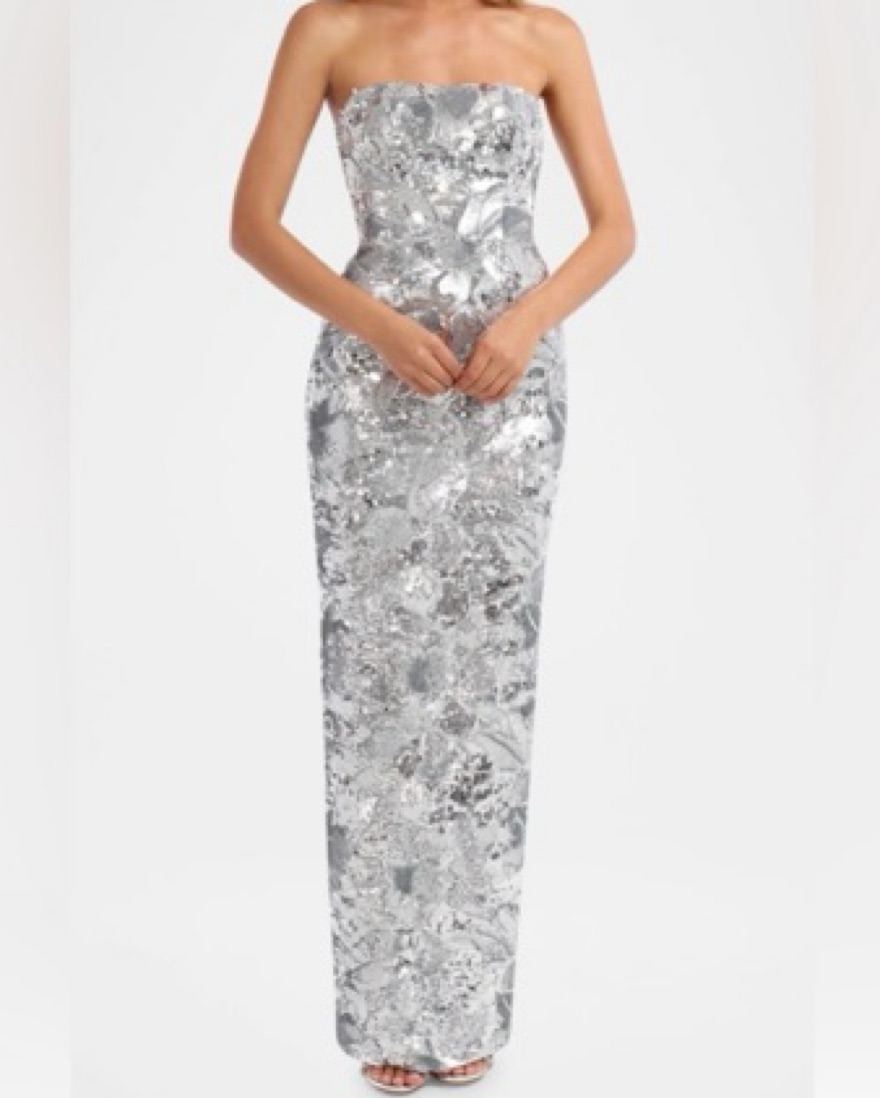 helsi silver dress HELSI Silver Gown by Helsi