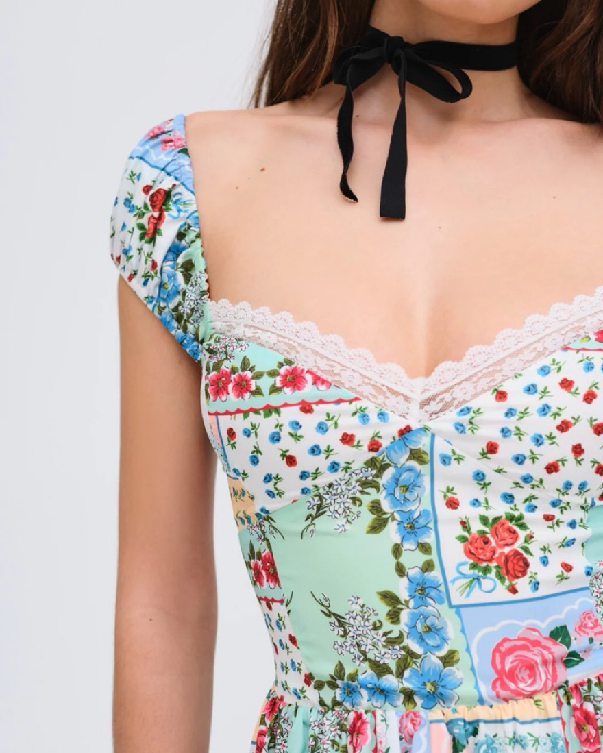 For Love and Lemons Kiera Midi Dress by For Love & Lemons - Pickle