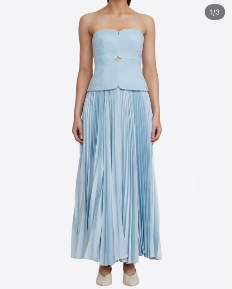 ava sky maxi dress Leo Lin Ava Midnight Floral Bustier Maxi Dress
