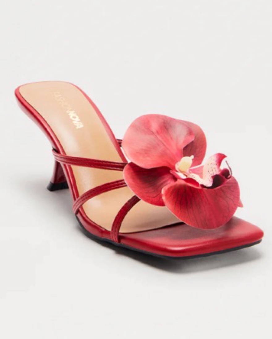 Hibiscus Flower Heels - Red (7.5) by Fashion Nova - Pickle