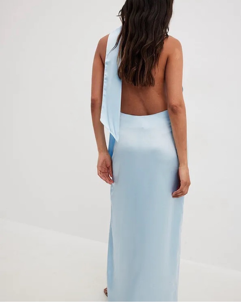 Light Blue Scarf Tie Dress by NAKD - Pickle