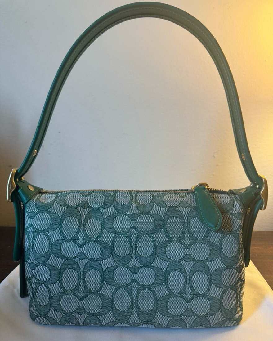 Green y2k Coach Monogram Shoulder Bag by Coach - Pickle