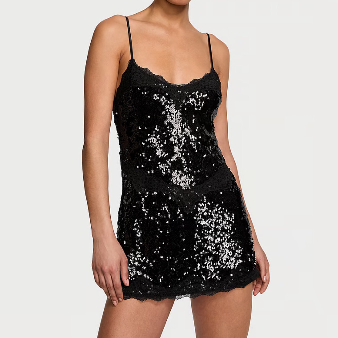Victoria's Secret Black Sequin Slip by Victoria's Secret - Pickle