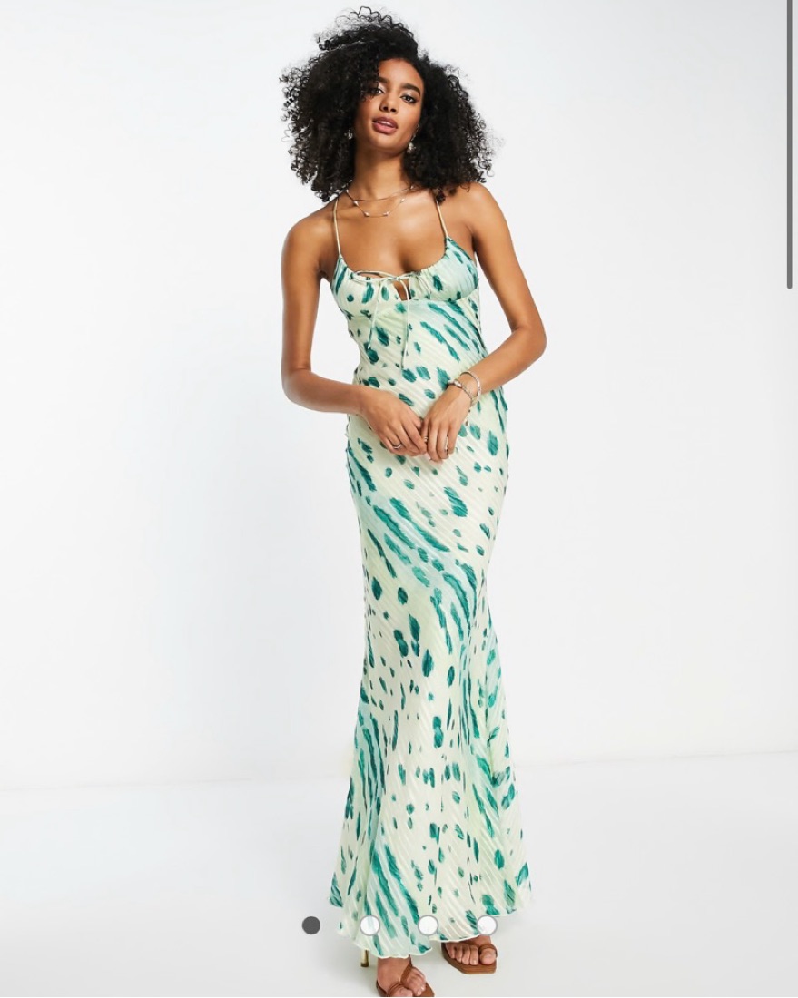 patchwork denim maxi dress THE 