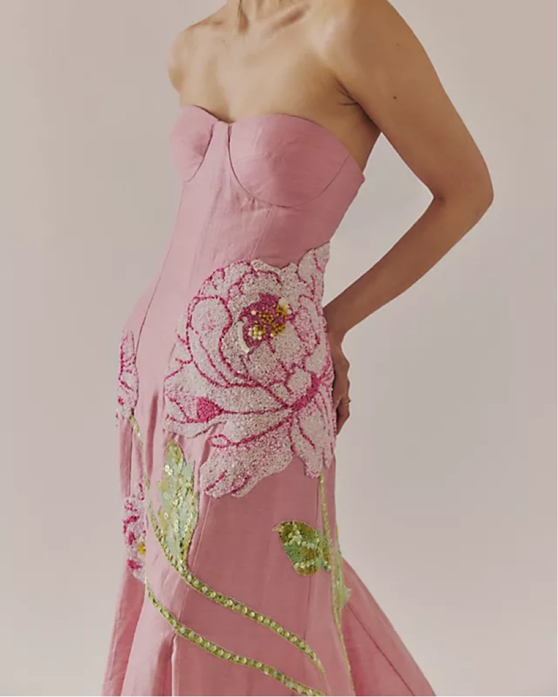La Fuori Petaleeza Corset Gown by La Fuori - Pickle