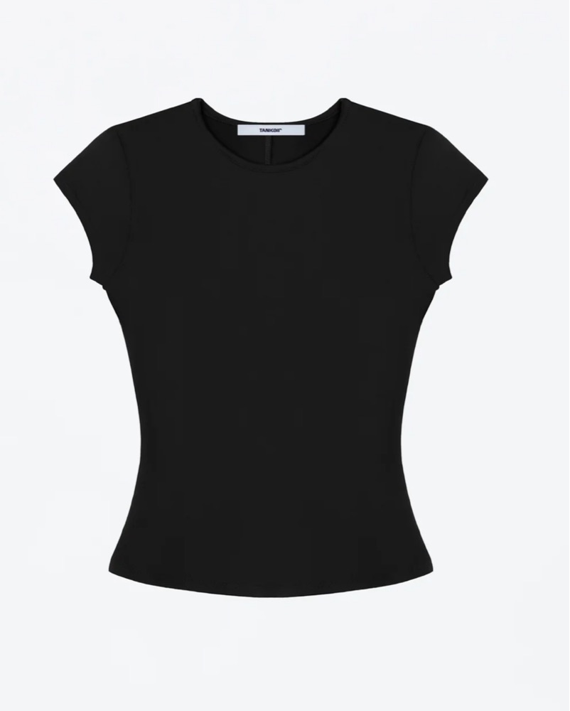 トップス tankair POLOBABY TEE Tank Air Black Polo Baby Tee | Pickle