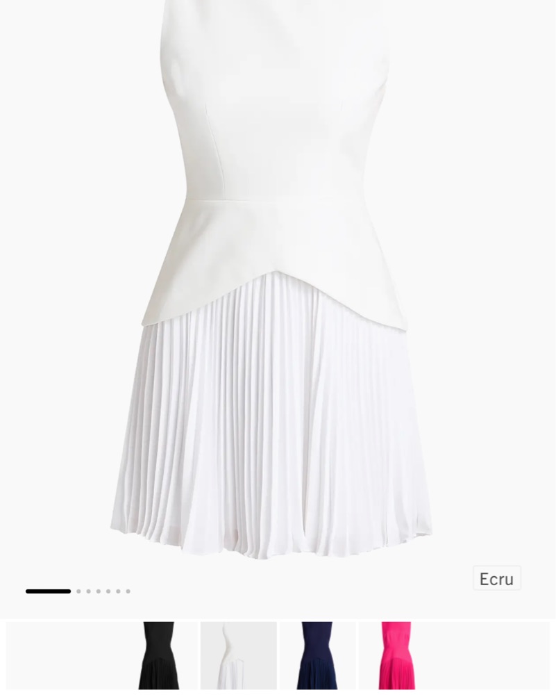 Milly Haddy Pleated Mini Dress by Milly - Pickle