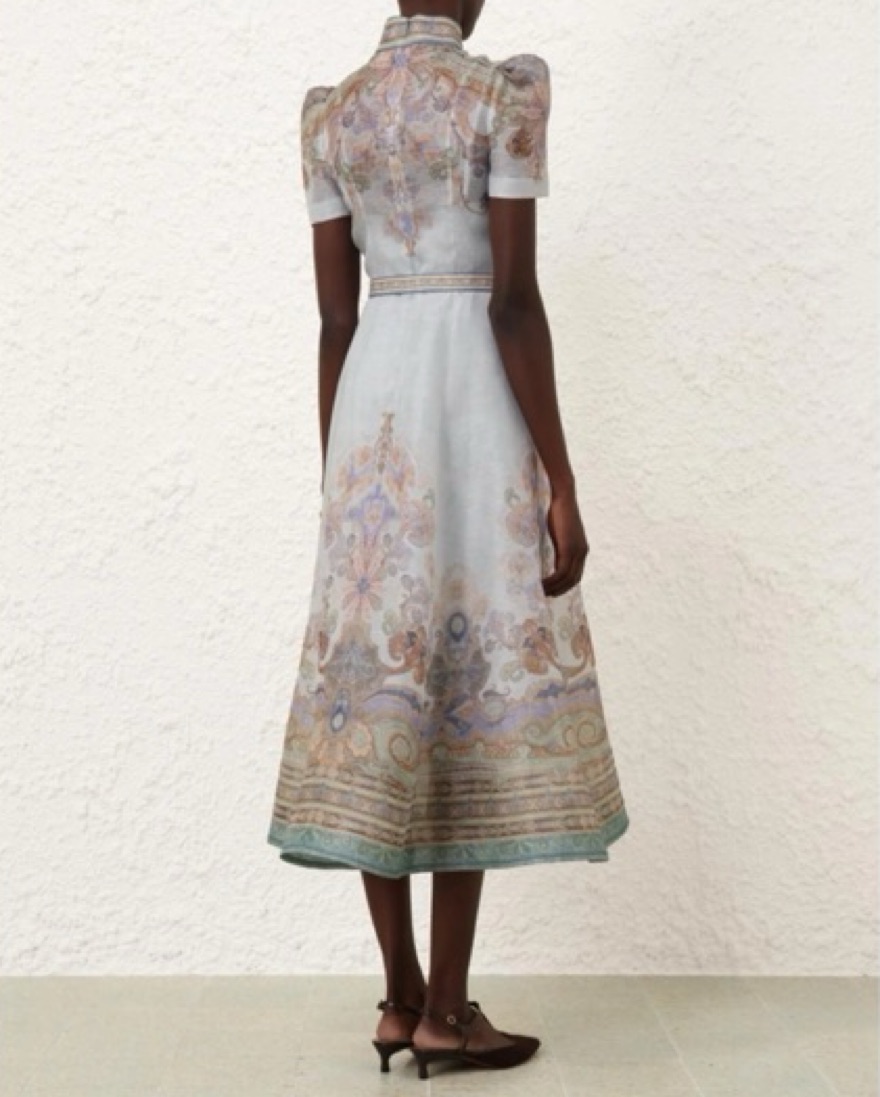Zimmermann Eden Belted Midi Dress | Pickle