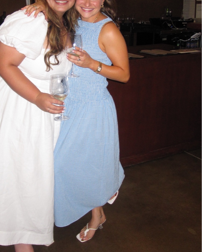 dusty blue casual dress Zara Hand-Crocheted Mini Dress, BABY BLUE / Small main image 0