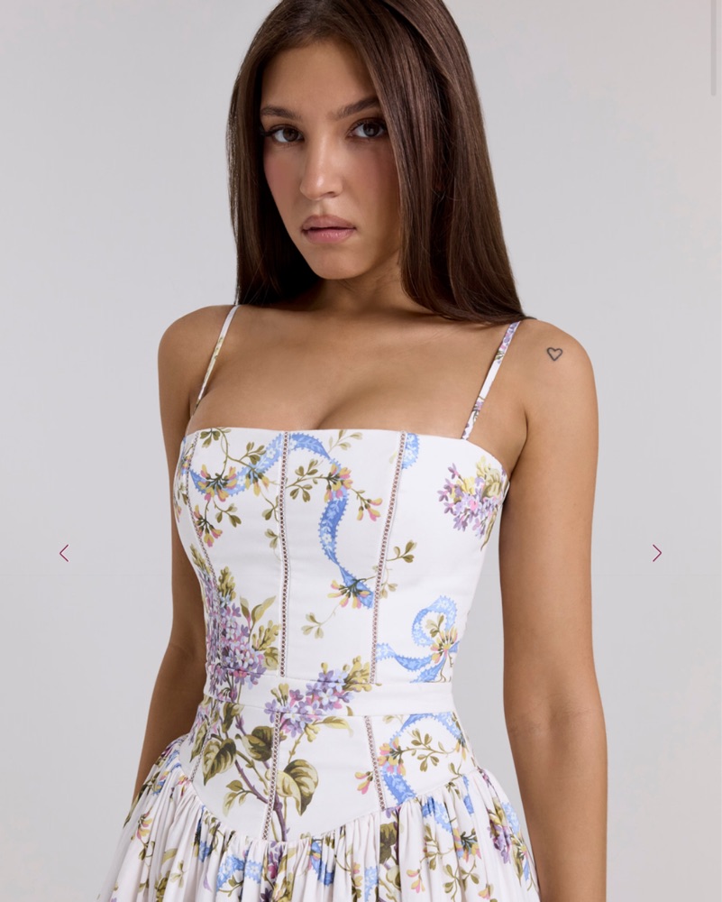House Of CB YSABELLA White Floral Dress by House of CB - Pickle
