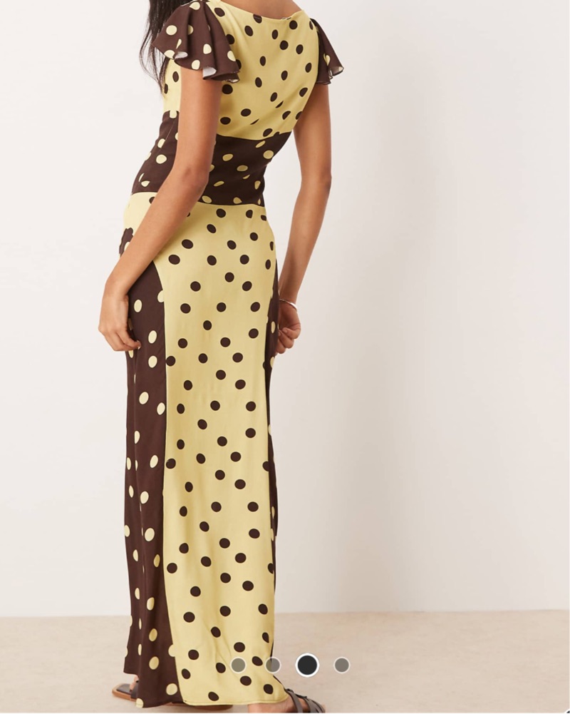 ASOS Yellow And Brown Polka Dot Dress by ASOS - Pickle