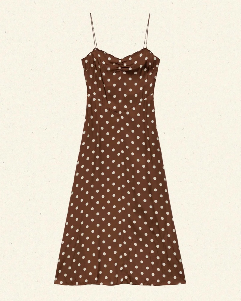 Doen Silk Polka Dot Midi Dress by Doen - Pickle