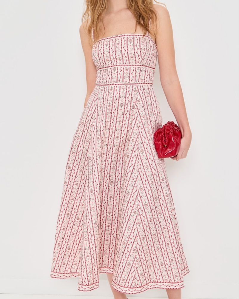 Hill House Margot Floral Midi Dress by Hill House Home - Pickle