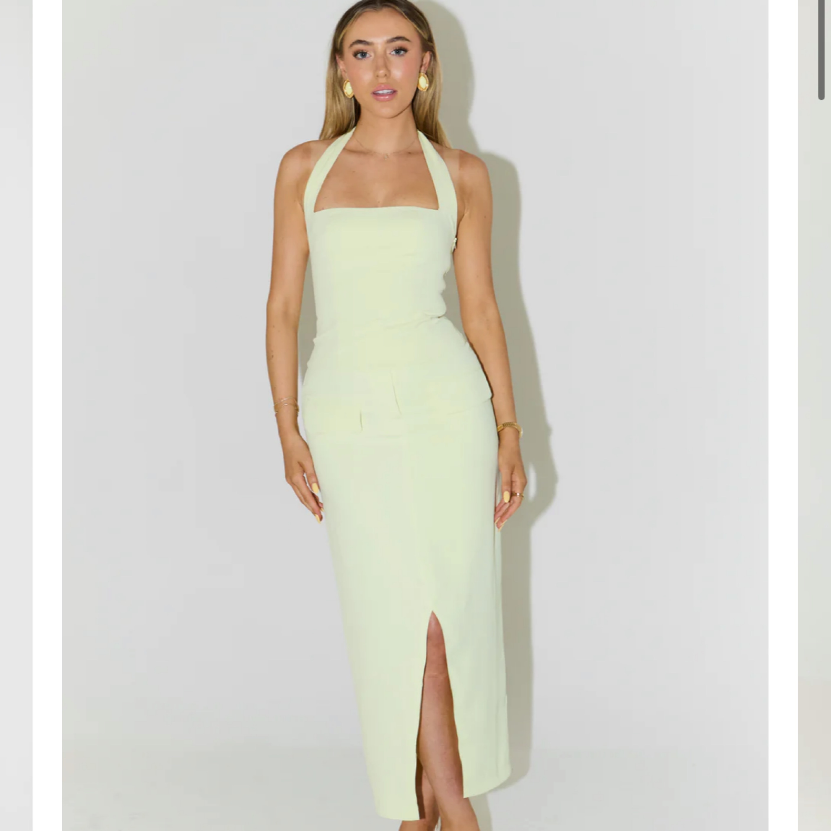 Odd Muse Halter + Skirt Set -lime Cream by Odd Muse London - Pickle