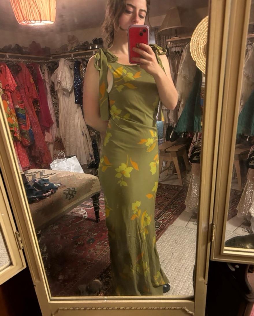 Soleil Soleil Ines Green Slip Dress by Soleil Soleil - Pickle