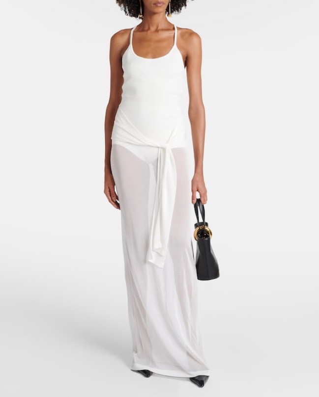 jacquemus sheer dress Dua Lipa wears sheer white dress to Jacquemus designer's wedding