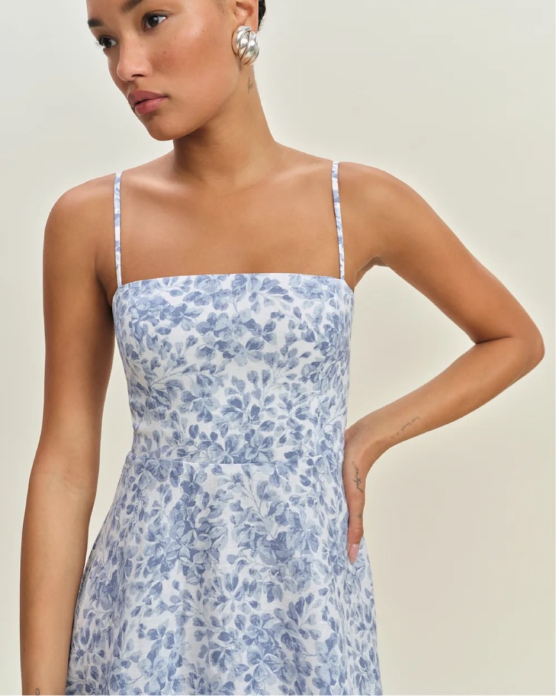 Reformation Monette Linen Dress by Reformation - Pickle