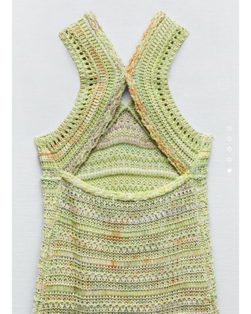 blue and green knit dress Green & White Wavy Knit Stripe Wilder Dress main image 1