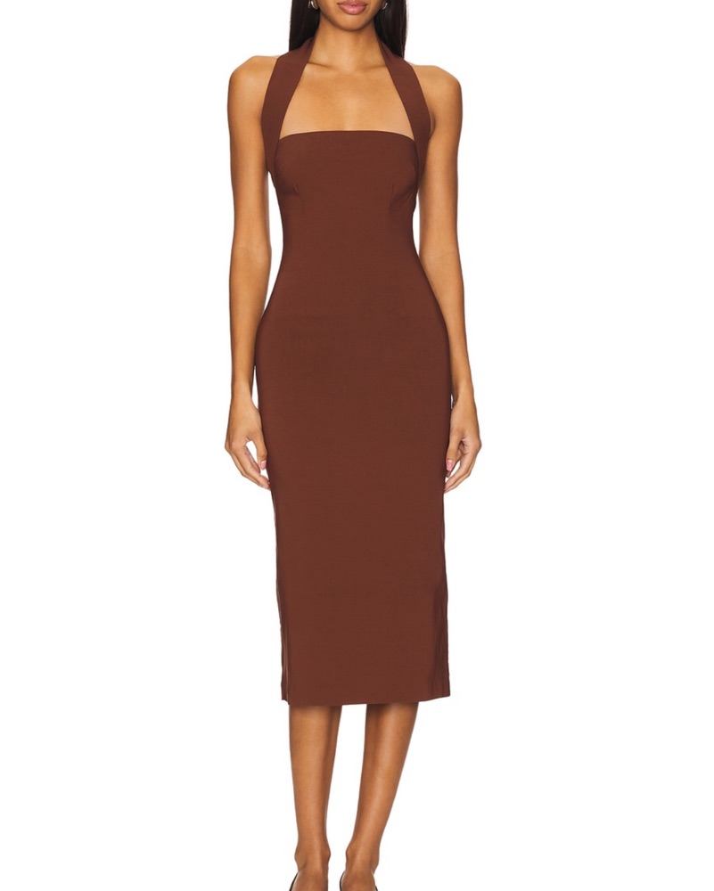 vacation halter dress Women's Halter Vacation Dress Wrap Summer Dress in Green main image 1