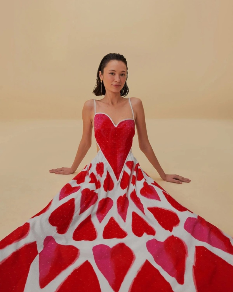 farm rio sequin heart dress Heart Sequin Midi Dress by FARM Rio