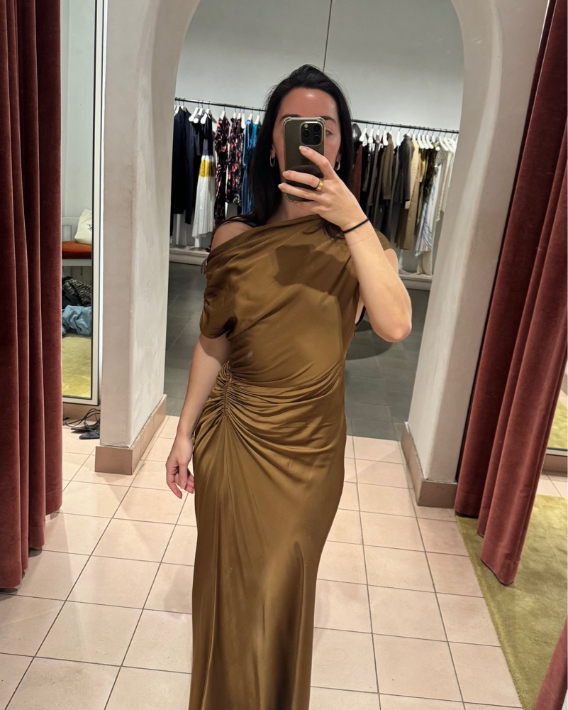 alc brown dress A.L.C. // Brown Cotton Tiered Mini Dress – VSP Consignment