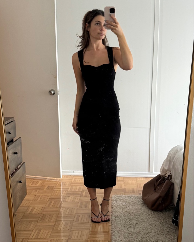 Zara - Black Tight Midi Dress by ZARA - Pickle