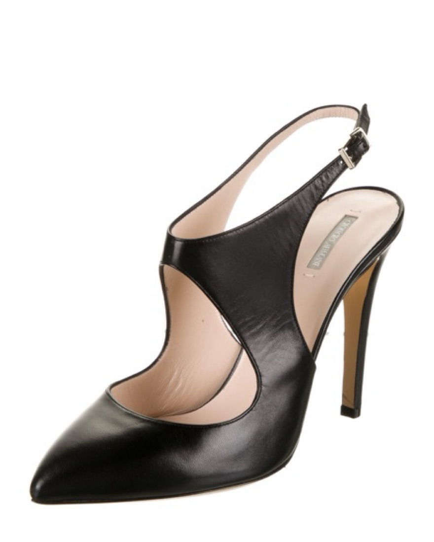 Giorgio Armani Leather Slingback Pump by Giorgio Armani - Pickle