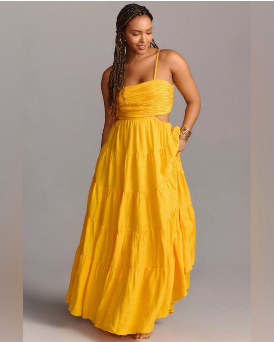 Anthropologie Let Me Be Maxi Dress by Anthropologie - Pickle