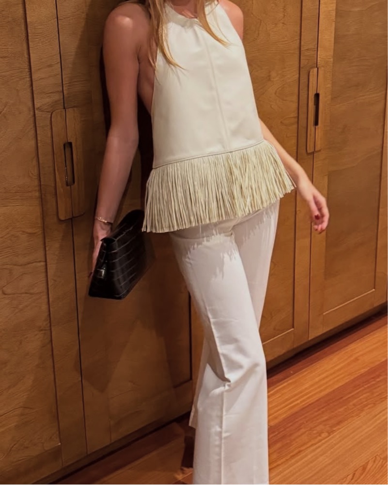 Fringe Halter Top by Holli - Pickle