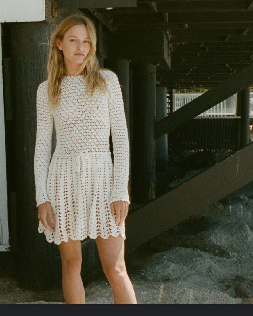 doen crochet dress Doen Beatriz Dress in Pearl by Doen
