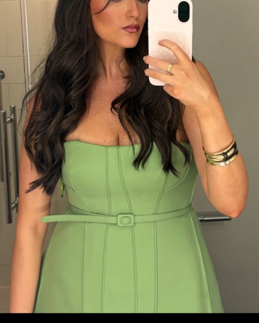 simkhai prisca peplum hem dress SIMKHAI Prisca Peplum Hem Dress by Jonathan Simkhai
