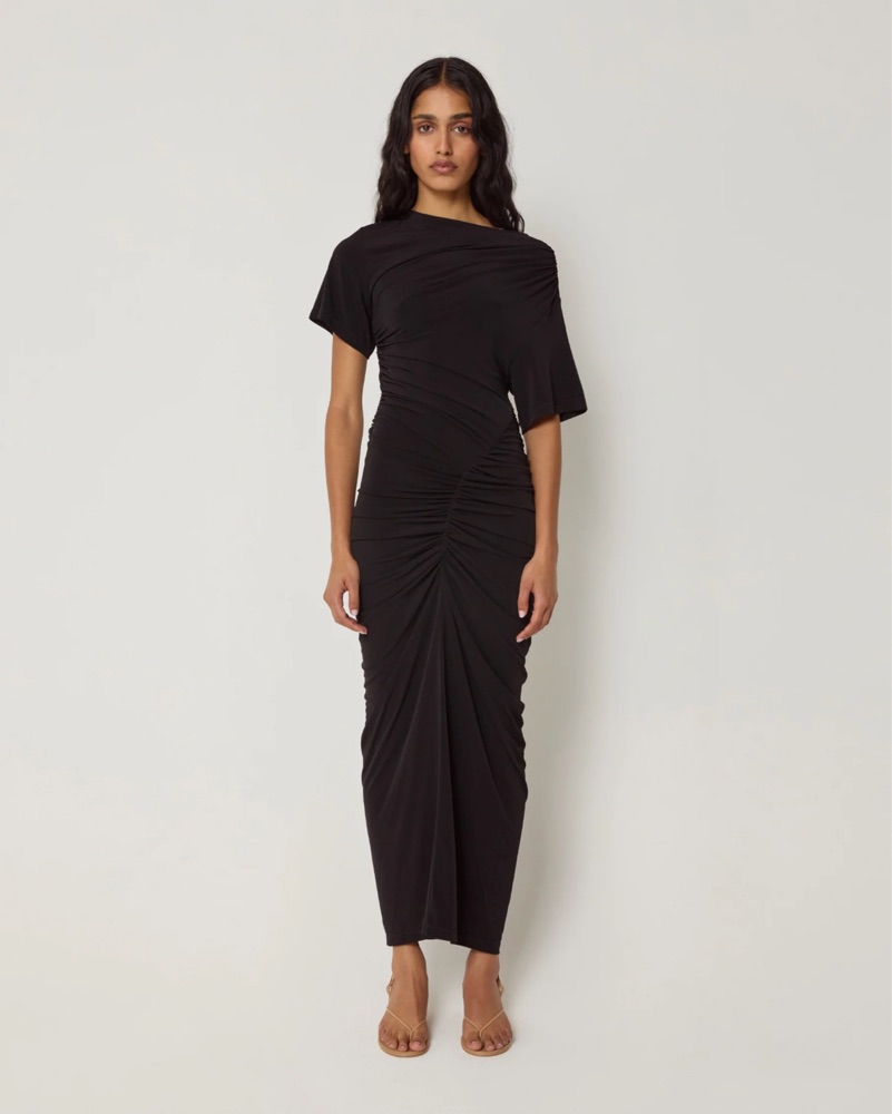 Khy Asymmetrical Ruched Dress by Khy - Pickle
