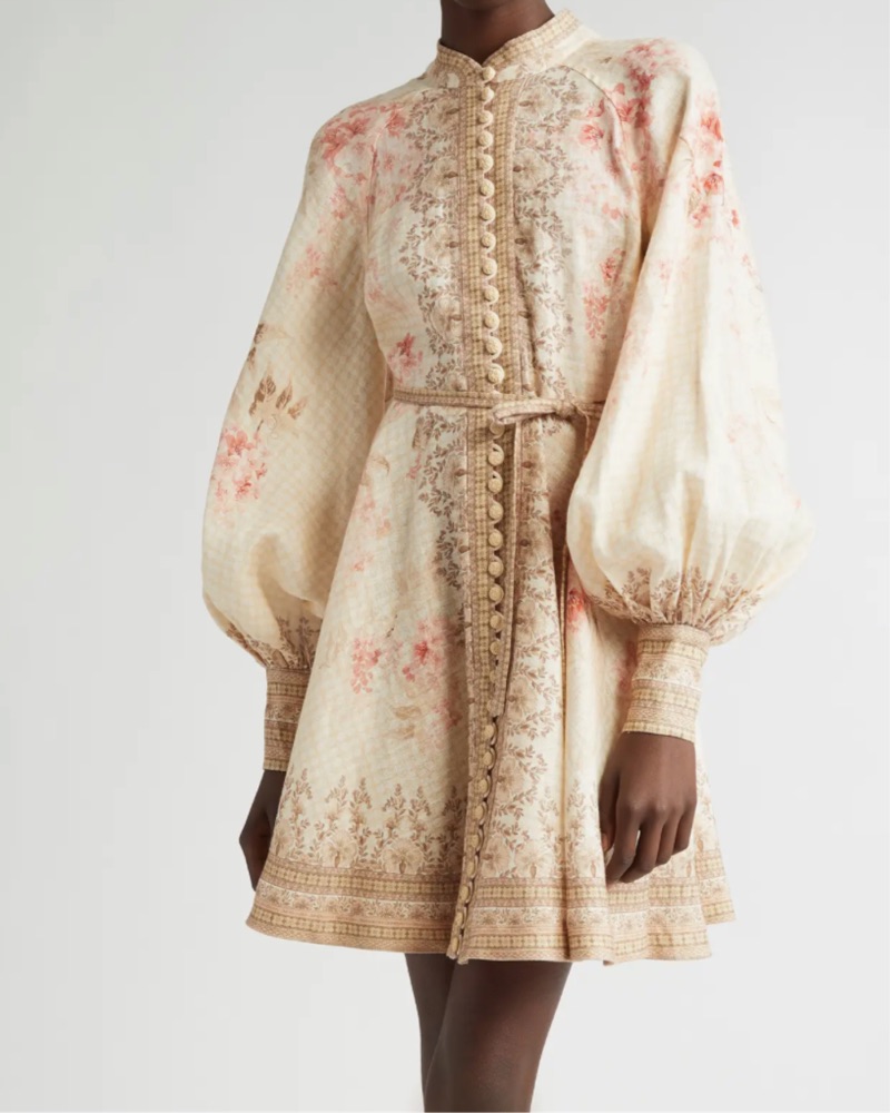 $950 Zimmermann 2025 Belted Mini Dress | Pickle