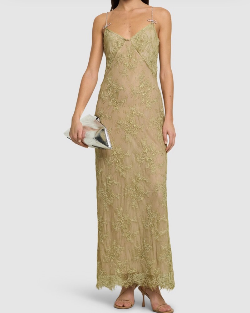 blumarine evening dress Long dress with gold-tone metal butterfly – HITCHHIKER main image 1