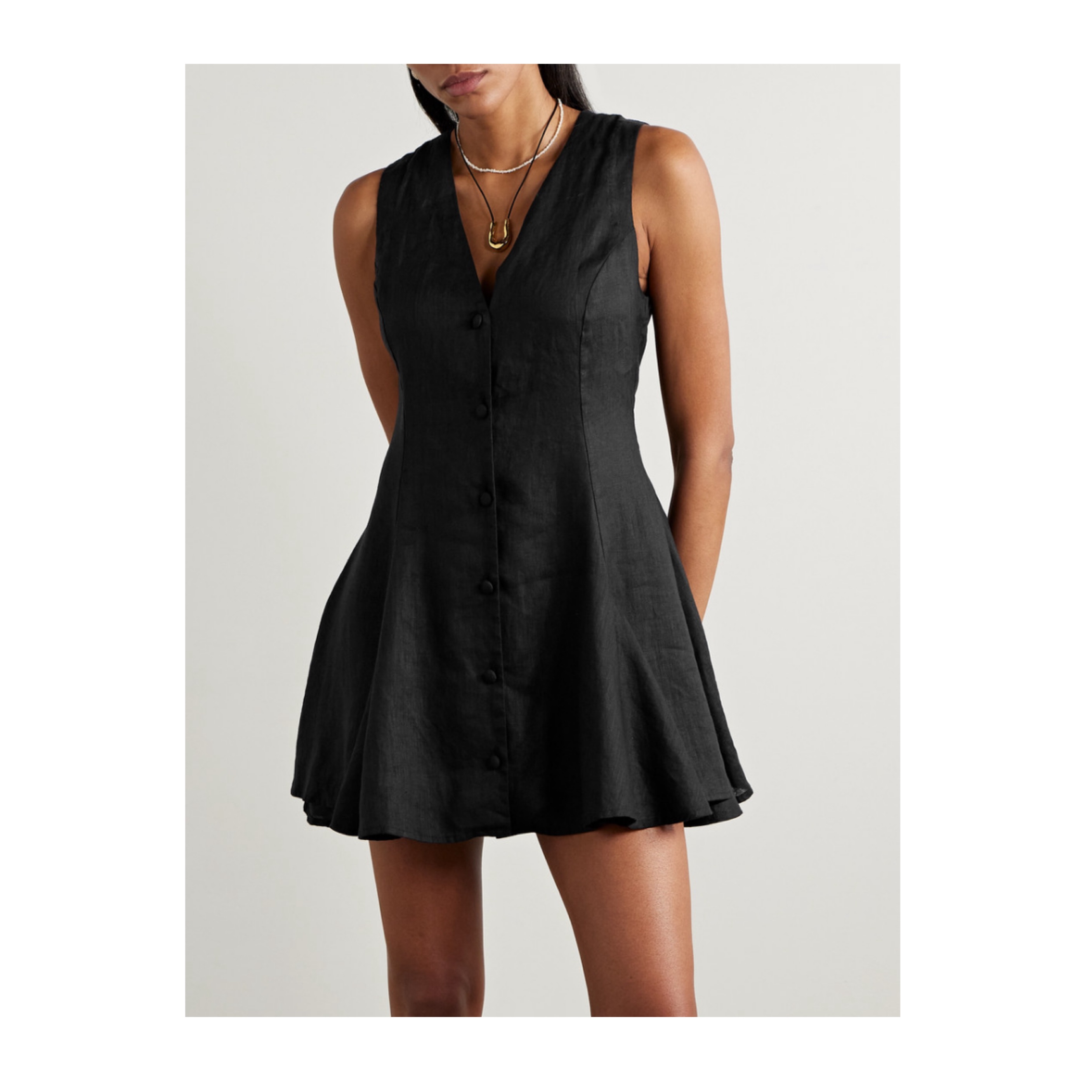 den aubrey linen mini dress by Doen - Pickle