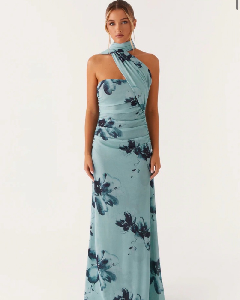 long v neck open back chiffon prom dress by promgirl Simple Backless Deep Black PG559 US12 / Black Size:36