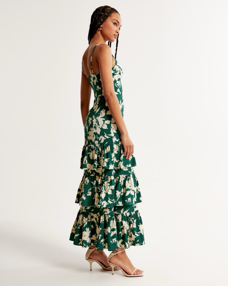 Abercrombie Ruffle Tiered Maxi Dress by Abercrombie and Fitch - Pickle