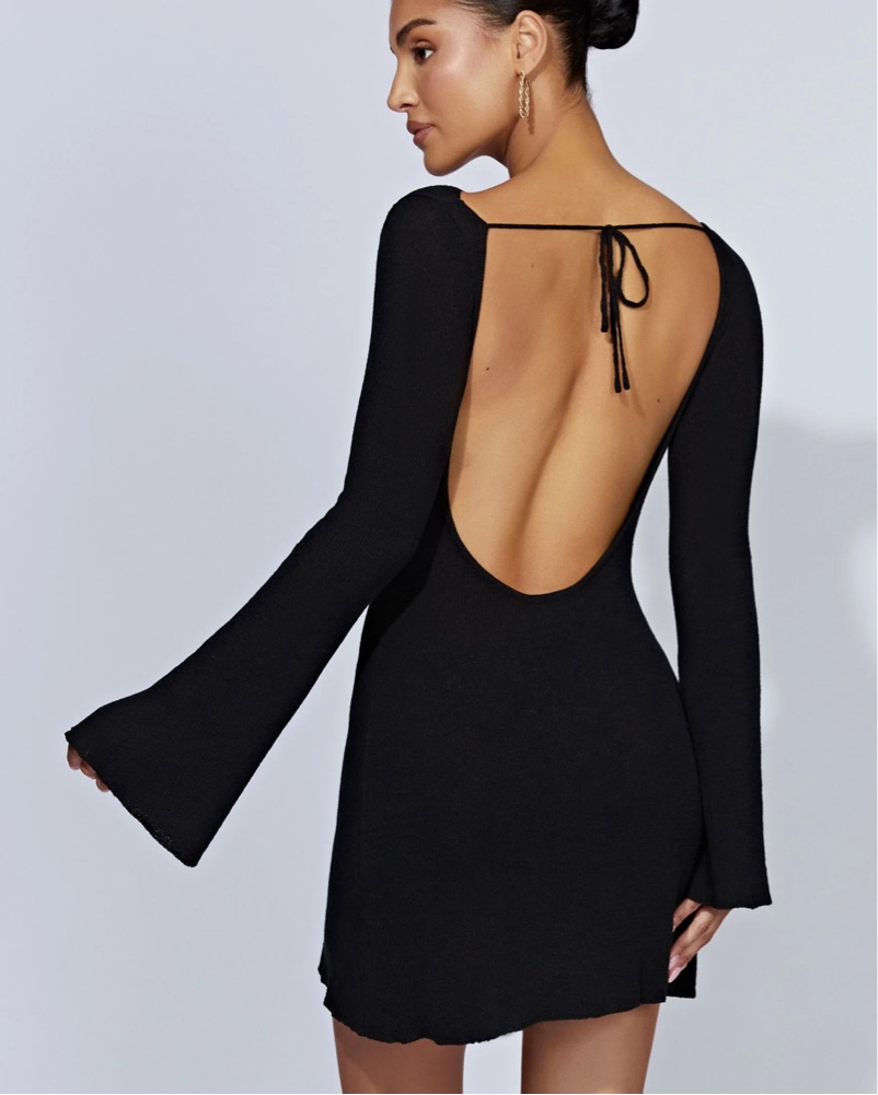 Meshki Low Back Knit Dress by Meshki - Pickle