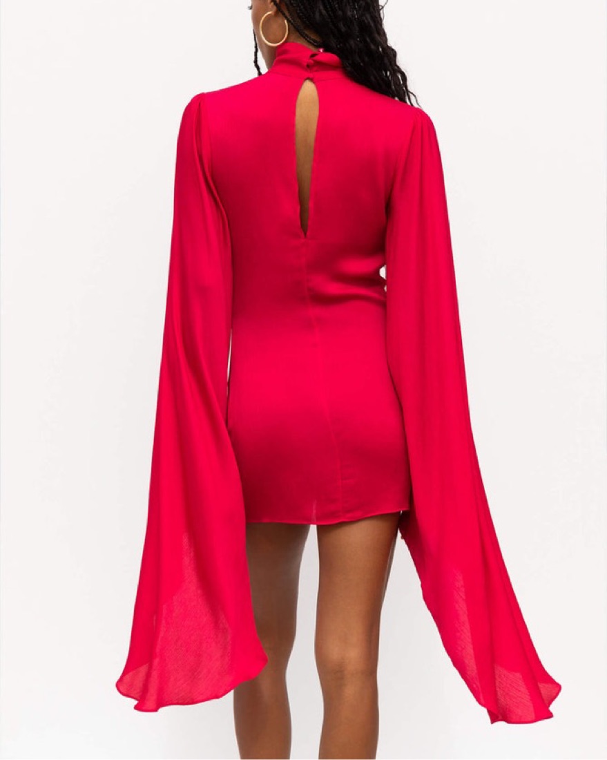 Rat & Boa Farrah pink bell sleeve dress by Rat & Boa - Pickle