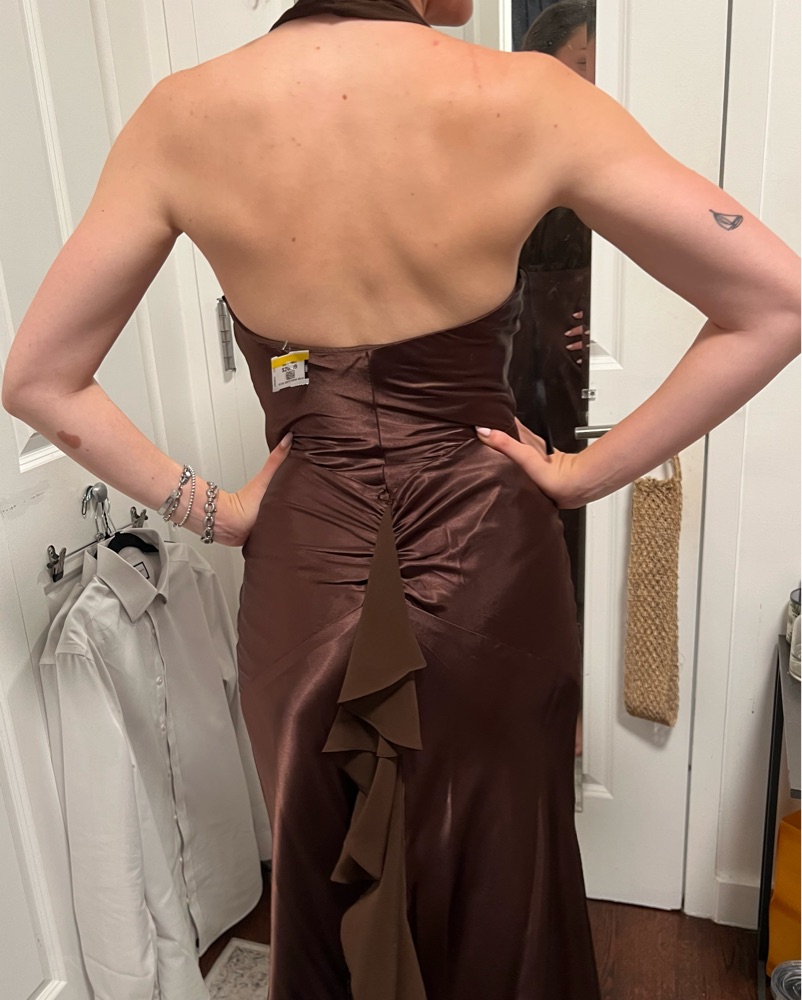 sage green satin prom dress Satin A-Line Dress