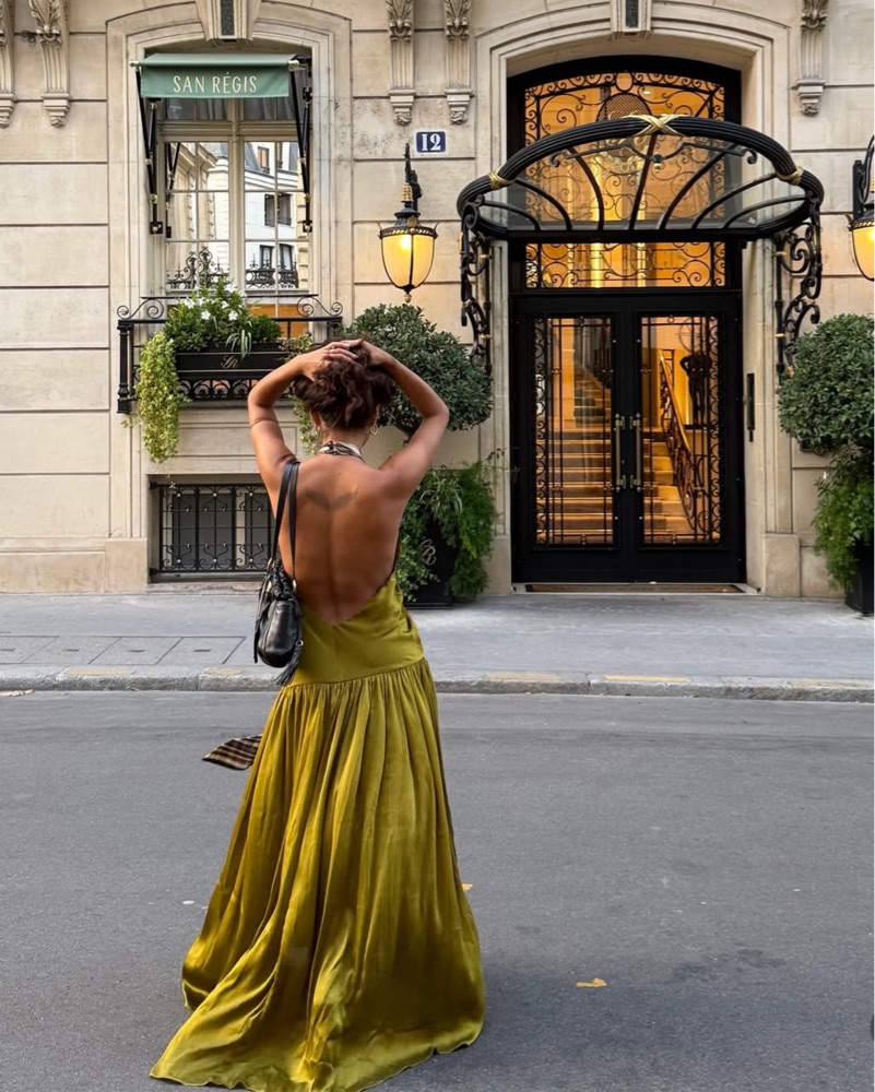 Siedres Liessa Dress In Green by SIEDRES - Pickle