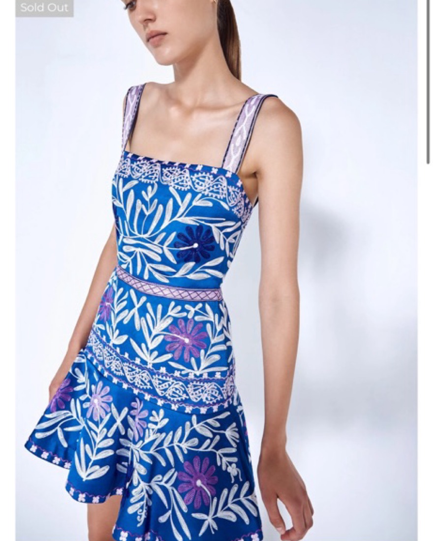alexis embroidered dress Alexis Bouquet Embroidered Floral Linen Midi Dress